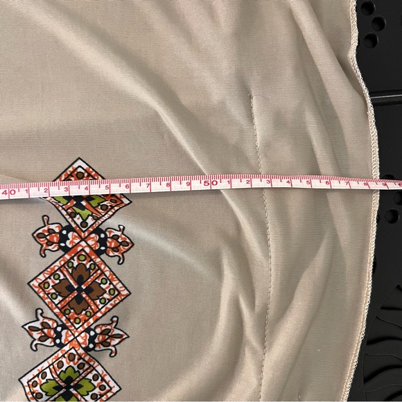 Boho Earthy Design Tan Tunic Size S/M - Picture 6 of 7
